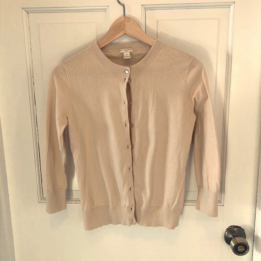 J crew long sleeve button down sweater